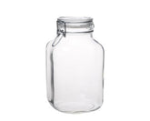 Patentglas fra Bormioli Rocco med tætsluttende låg – ideel til opbevaring af tørvarer, syltning eller servering i professionelle og private køkkener.